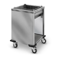 chariot-empilable-avec-fond-a-ressort-pour-grilles-en-inox-ou ­paniers-grillages